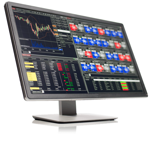The NinjaTrader trading platform on a desktop monitor